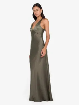 The Dreamer V Neck Dress in Dark Willow for rent on The Volte - image 3