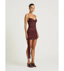 Benni Piper Twist Dress in Plum Spot Size AU10 for rent on The Volte - image 2