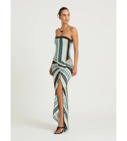 Benni Rumi Strapless Maxi Dress in Ocean Stripe Size AU6 for rent on The Volte - image 3