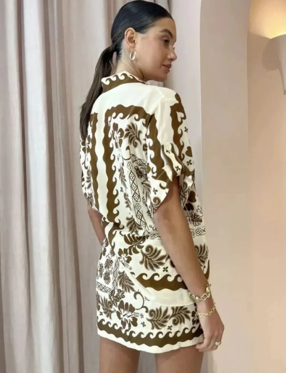 Alemais Tropic Shirt Sarong Skirt Set Size 8 - Image 3