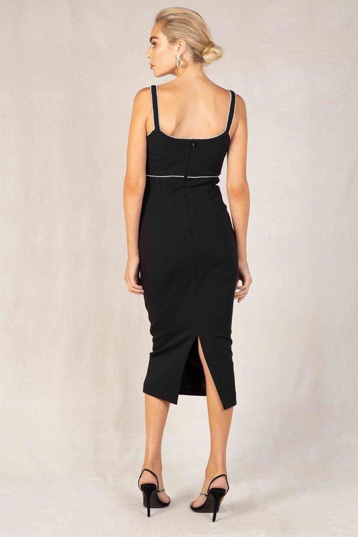 Misha Blake Midi Dress Black Size 8 - Image 2