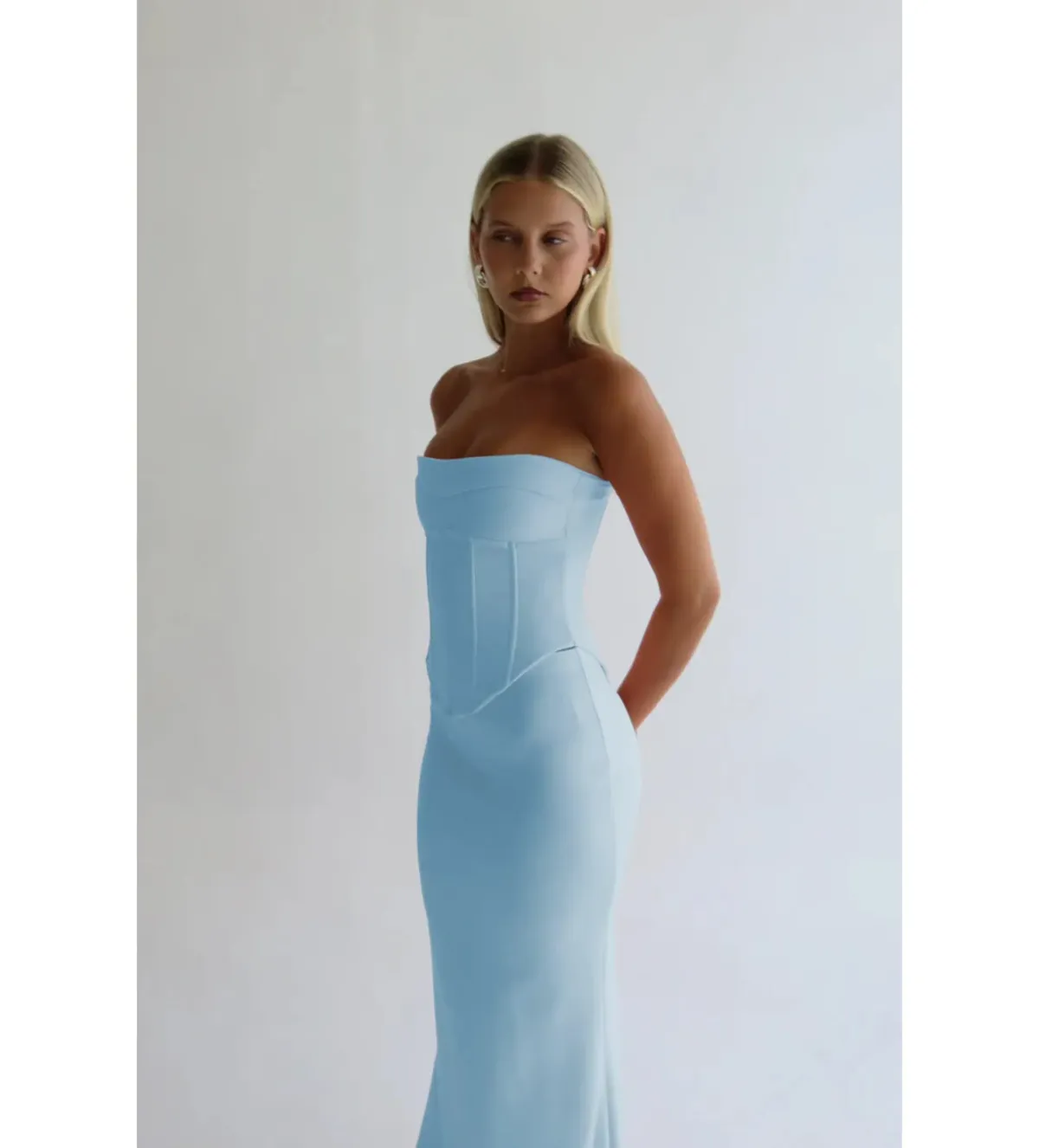 Hntr The Label Louie Gown in Baby Blue Size XS/AU6 - Image 4