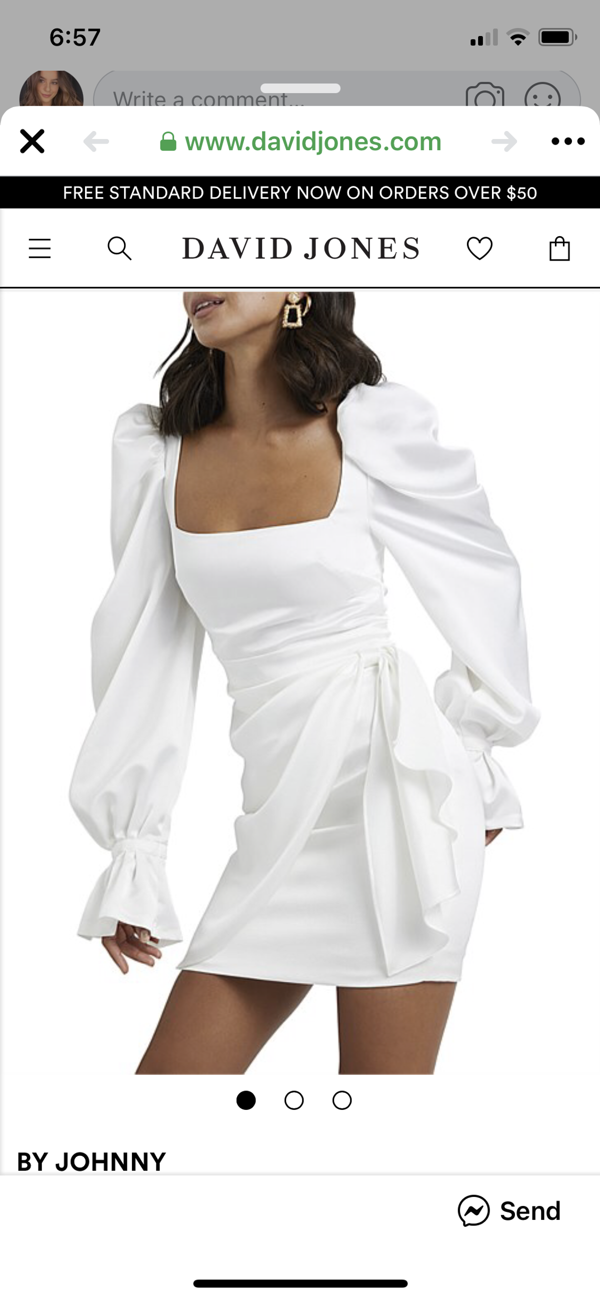 By Johny Snow Tuck Dress - Image 2