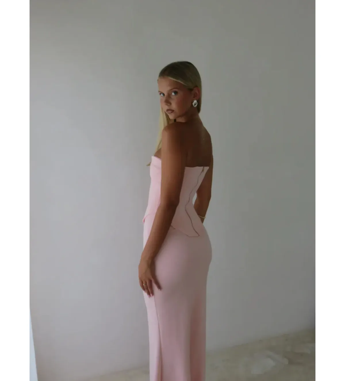 Hntr The Label Louie Gown in Baby Pink Size L/AU12 - Image 3