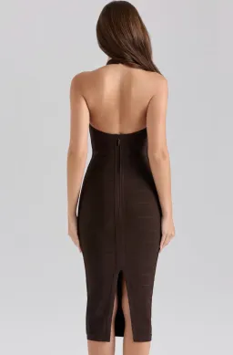 Chocolat Halter midi bandage dress - House of CB bandage dress - size XS for rent on The Volte - image 6