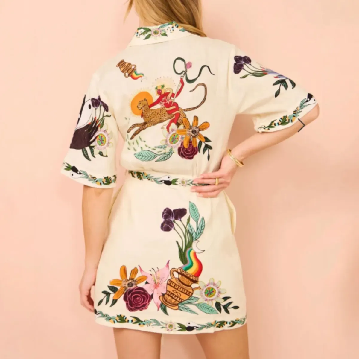 Alemais Meagan Mini Dress Multi Size 6 - Image 3