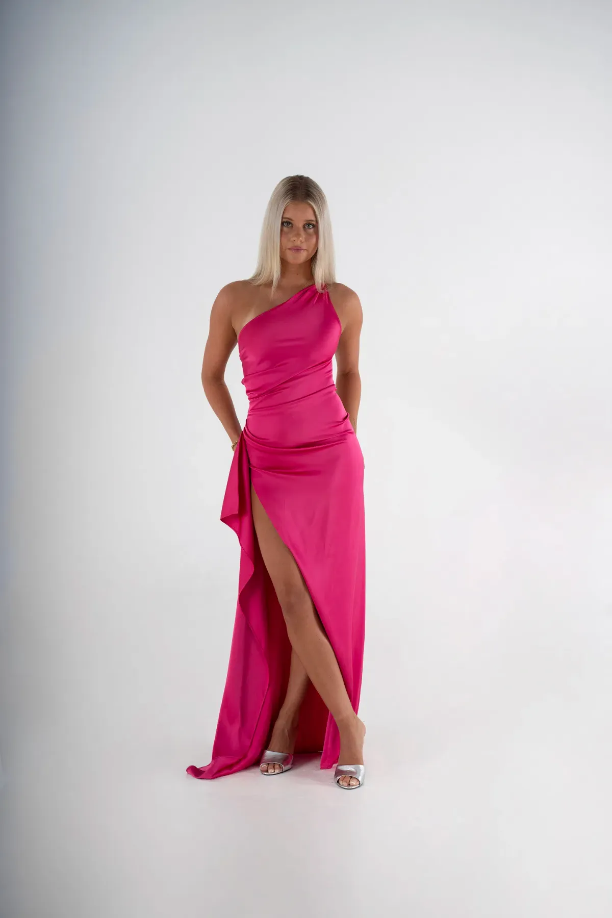 Studio Lexi Samira Maxi Gown Hot Pink - Image 1