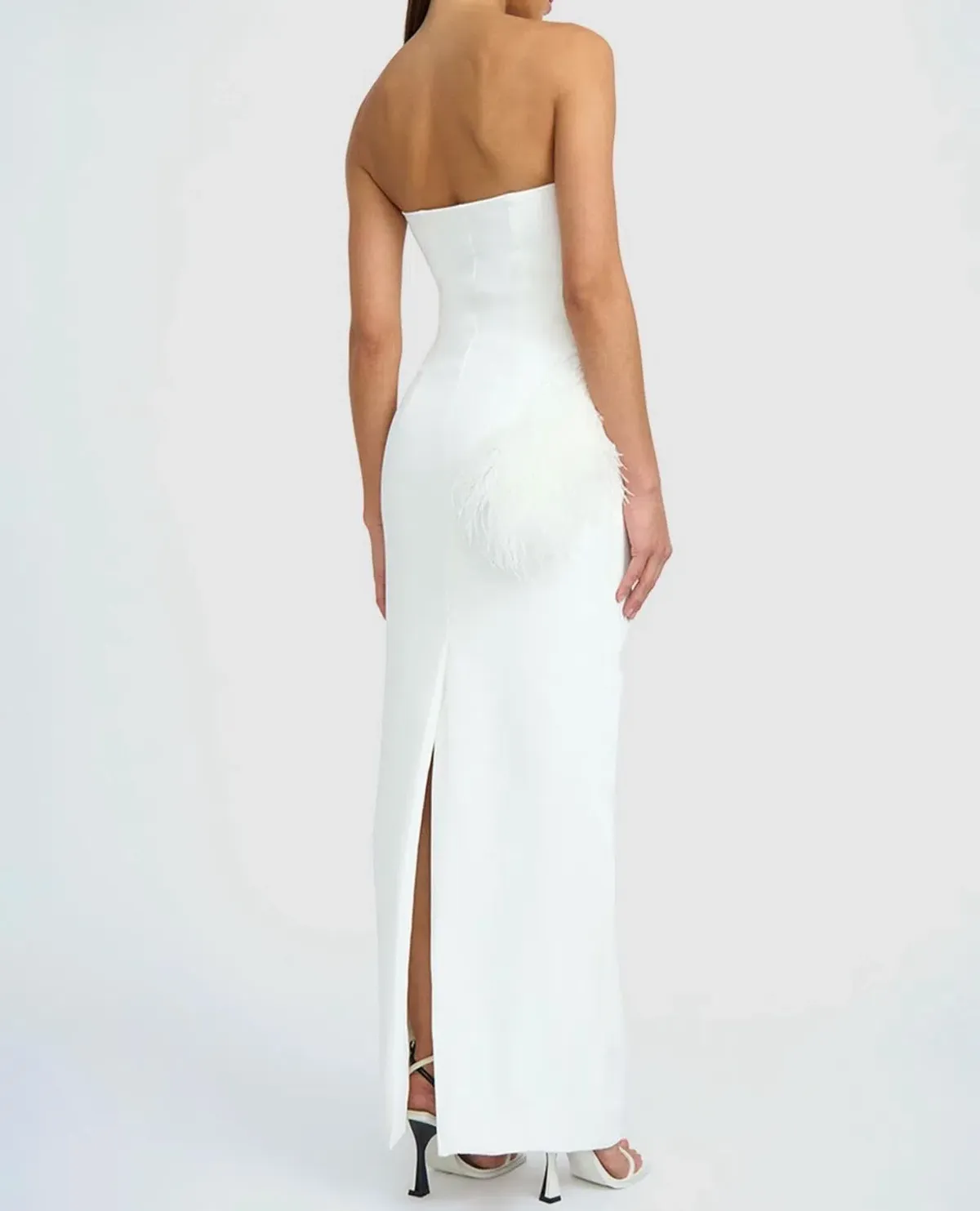 By Johnny Flora Spiral Feather Gown Size 6 - Image 3