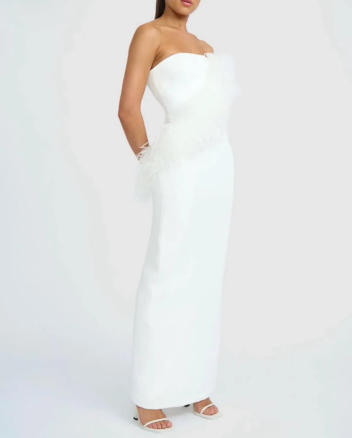 By Johnny Flora Spiral Feather Gown Size 6 - Image 2