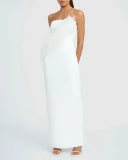 By Johnny Flora Spiral Feather Gown Size 6 for rent on The Volte - image 1