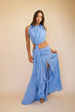 Koster Kulture Sola Maxi Set Cerulean Blue for rent on The Volte - image 3