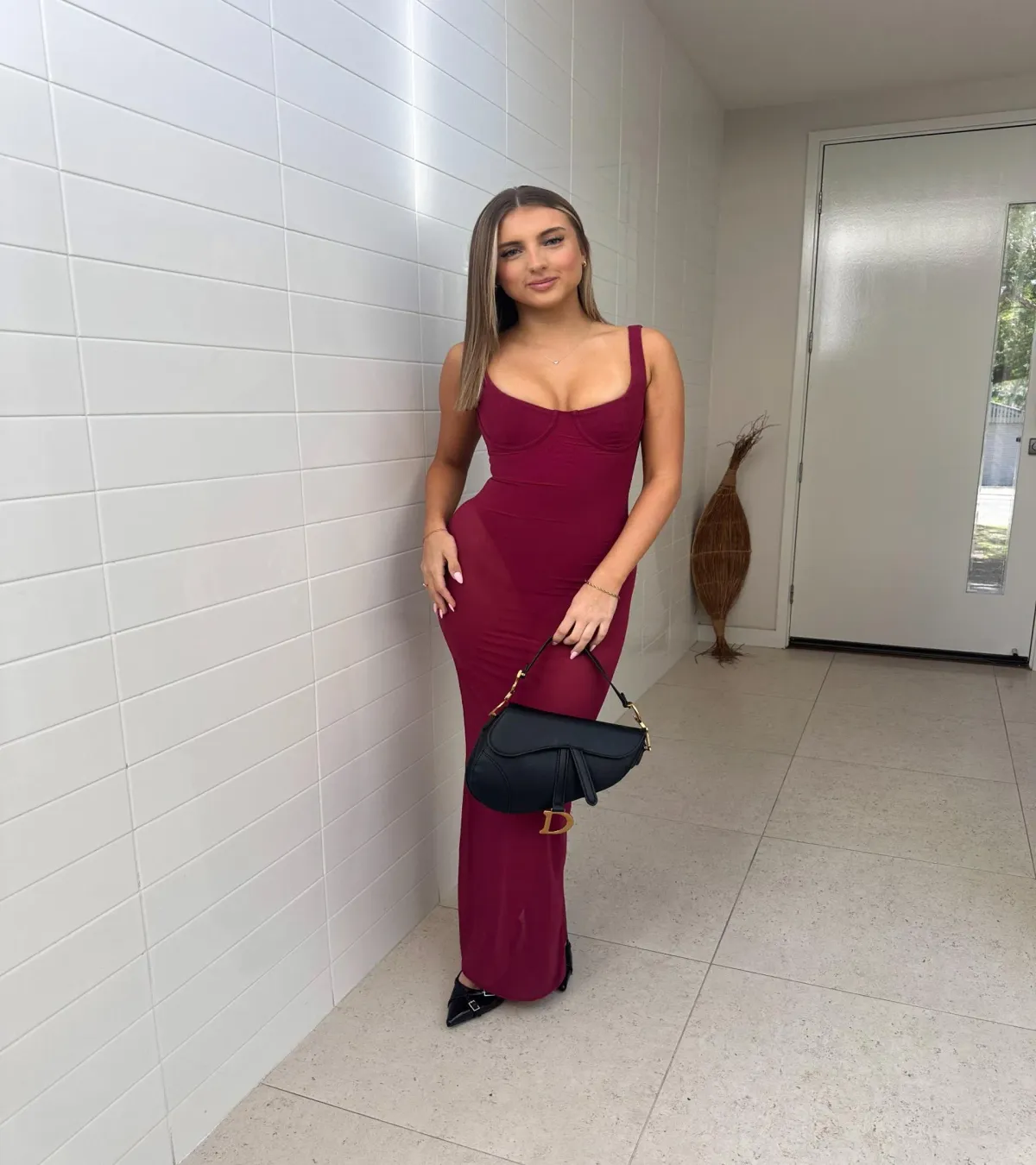 House of Cb Robina Maxi Dress Wine - Image 1