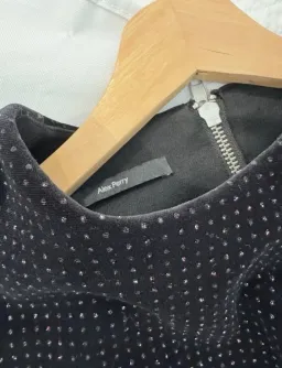 Alex Perry Raine Velvet Crystal Mini Dress Black Size 12  RRP $3,800 for rent on The Volte - image 2