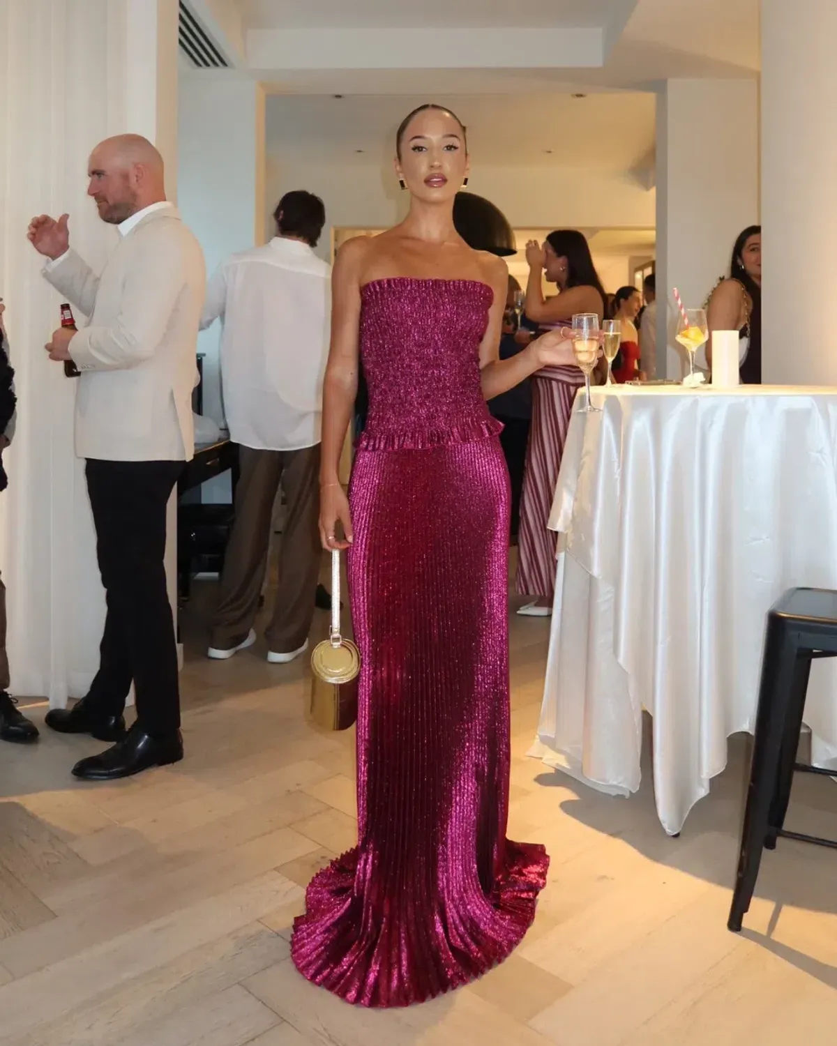 Lidee Maya Gown in Sangria Glitter Size 12 - Image 2