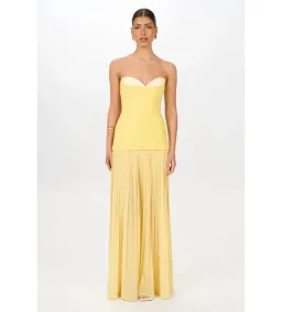 She is Olla Nicolette Dress in Canary Size XS/AU6 for rent on The Volte - image 2