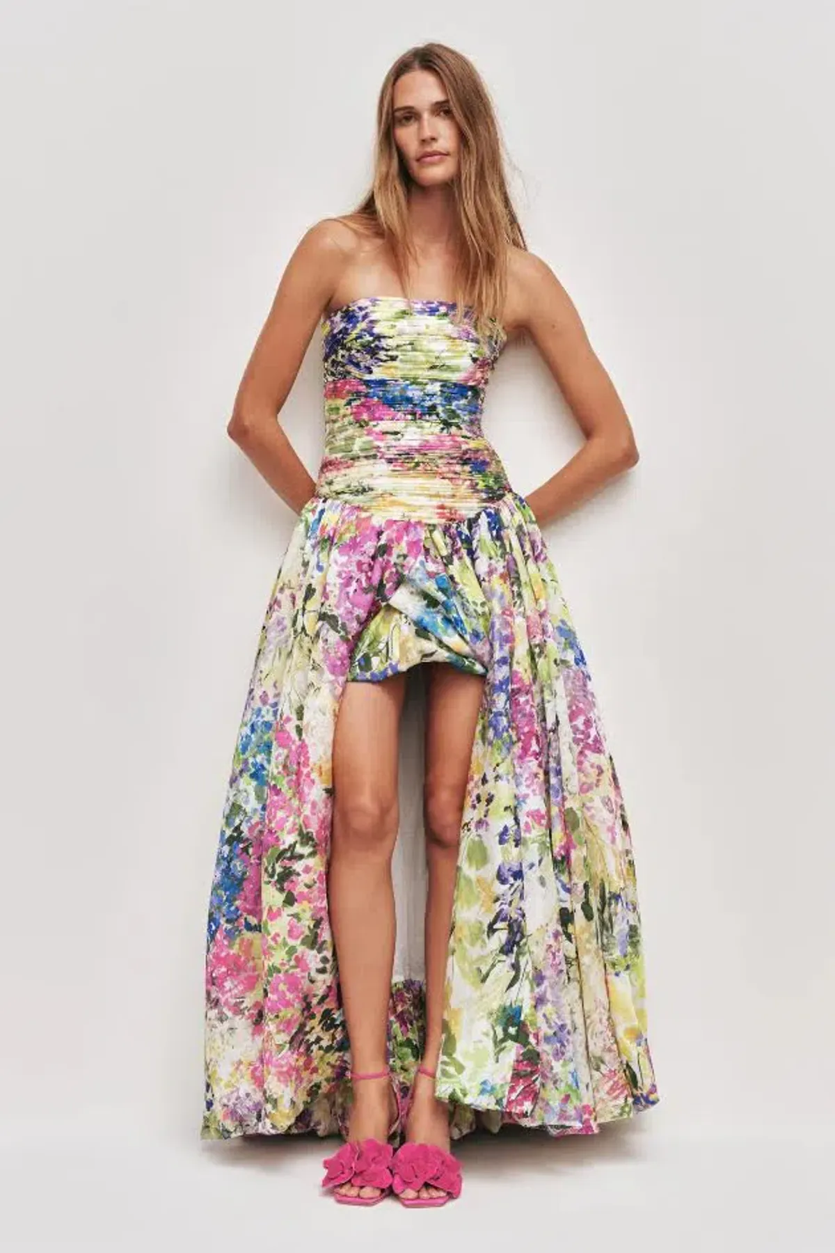 🪻AJE Strapless Dahlia Gown in Lavandula - Size 14 AU - Colourful Floral Print Maxi Dress 🪻 - Image 1