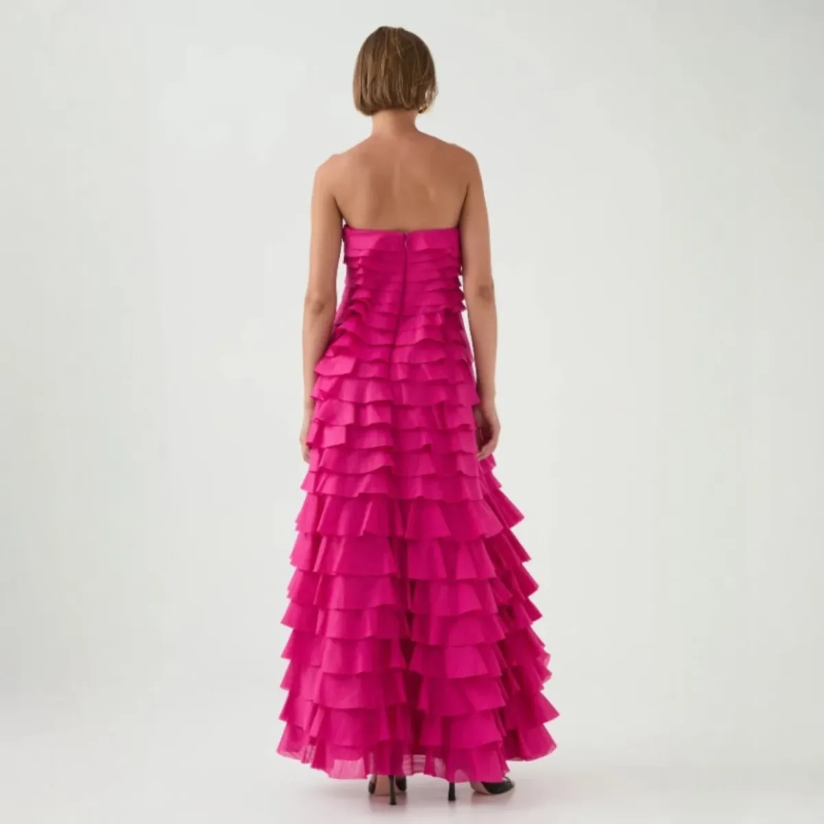 AJE Fleur Pleated Magenta Gown Size 10 - Image 5