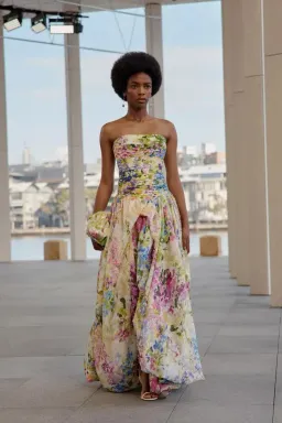 🪻AJE Strapless Dahlia Gown in Lavandula - Size 8 AU - Colourful Floral Print Maxi Dress 🪻 for rent on The Volte - image 1