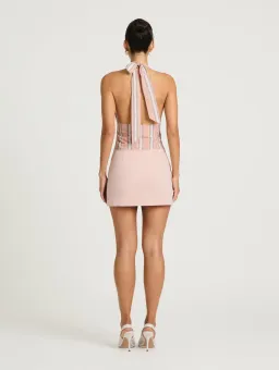 Benni Tiano Mini Dress Pink Stripe Size 8 for rent on The Volte - image 3