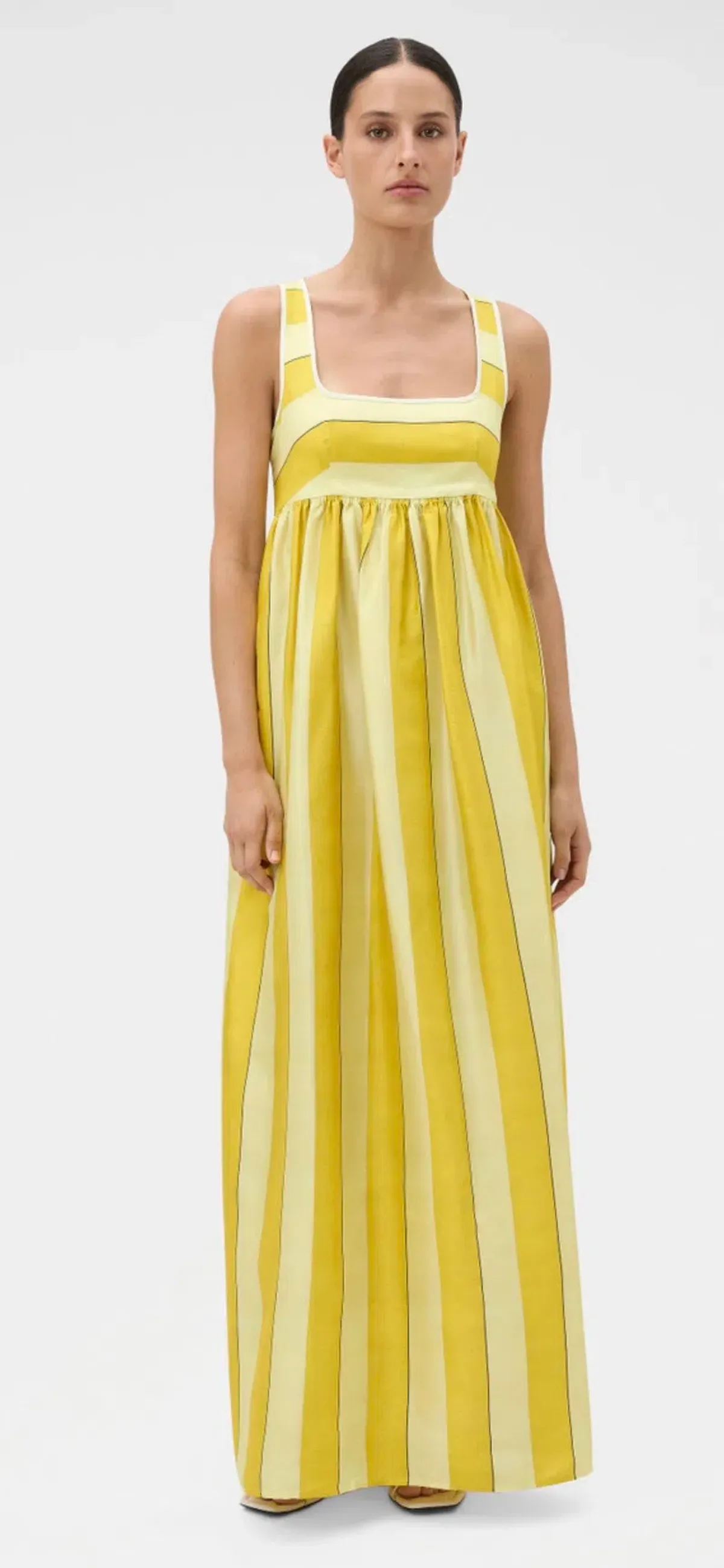 Oroton Slub Silk Stripe Sundress Size 10 - Image 3