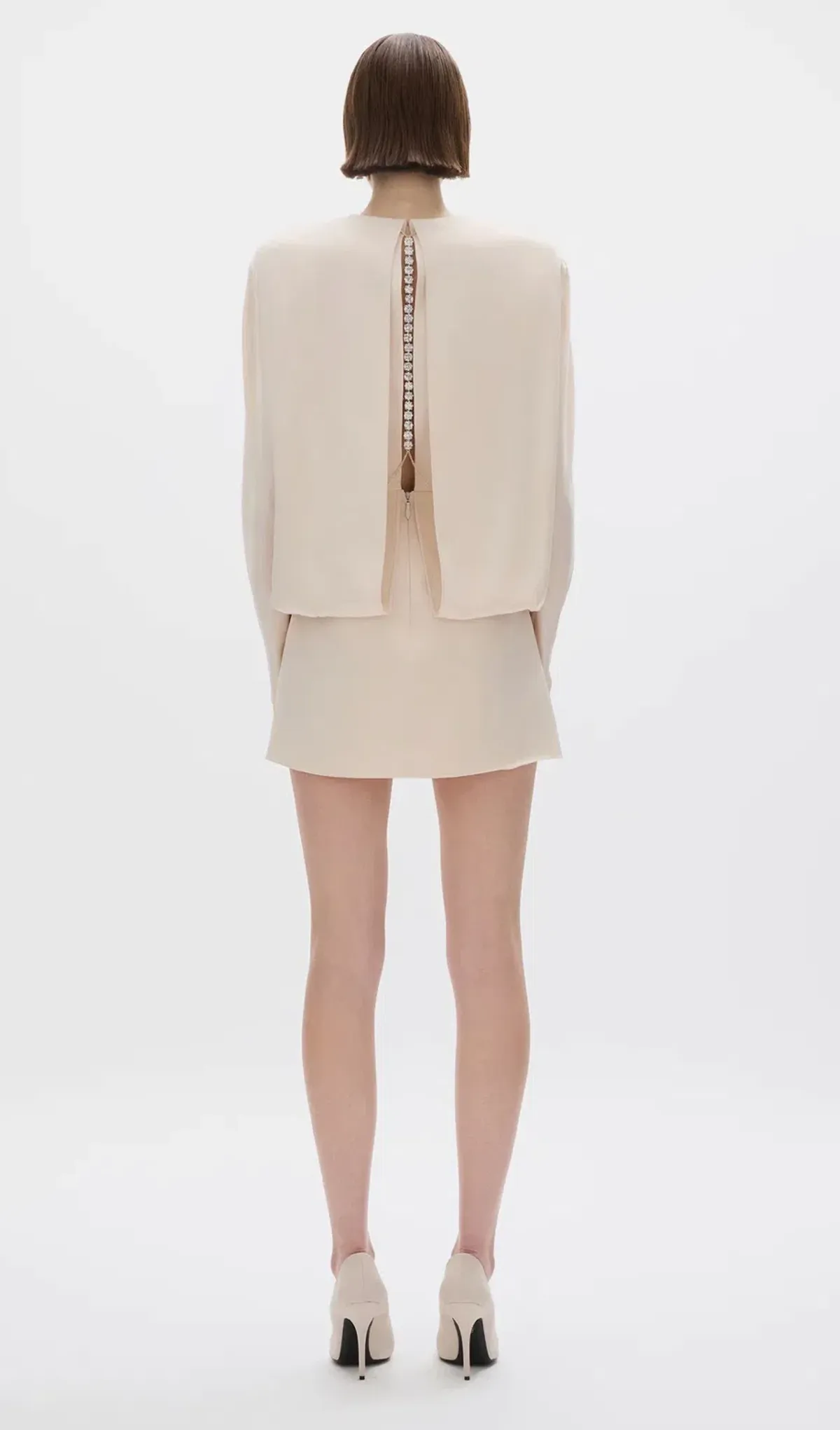 Rachel Gilbert Florida Mini Dress in Champagne AU 10 - Image 2