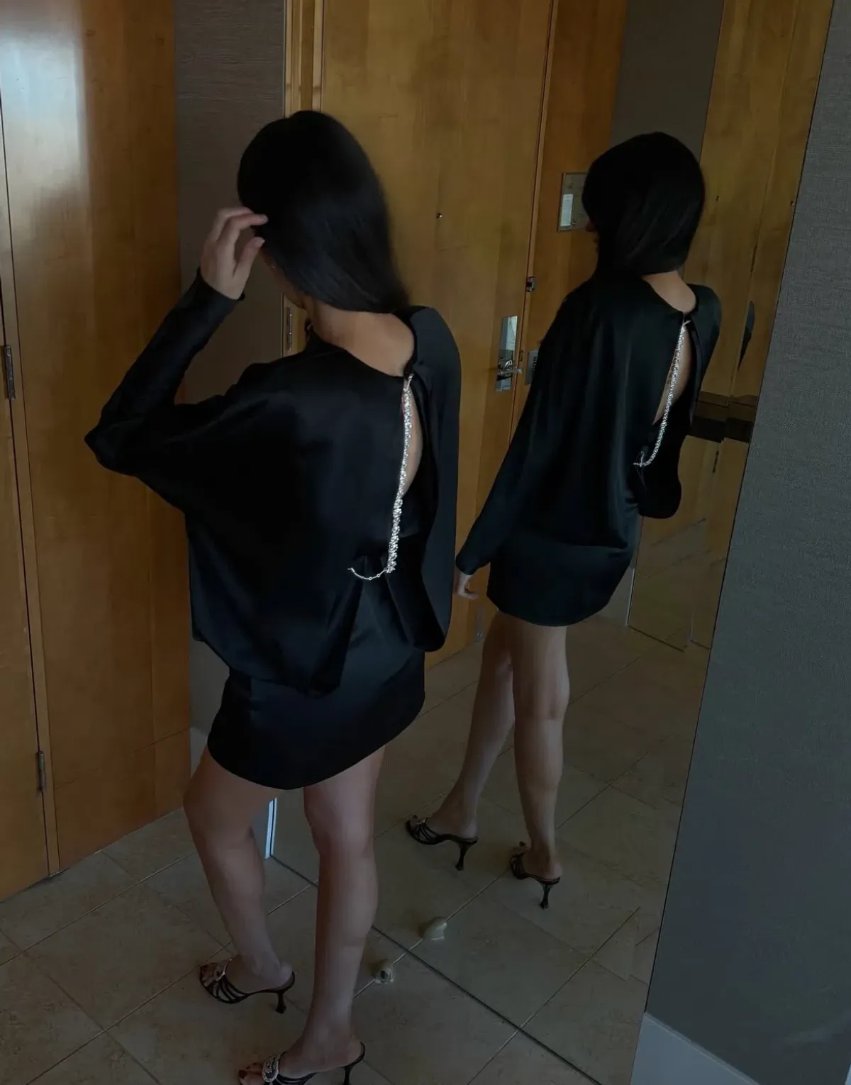 Rachel Gilbert Florida Mini Dress in black AU 8 - Image 2