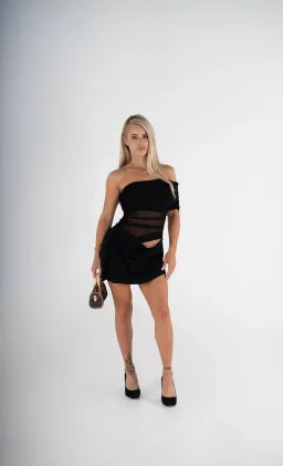 Benni Nico Mini Dress Black for rent on The Volte - image 1