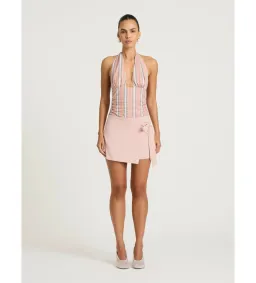 Benni Tiano Mini Dress in Pink Stripe Size AU6 for rent on The Volte - image 3