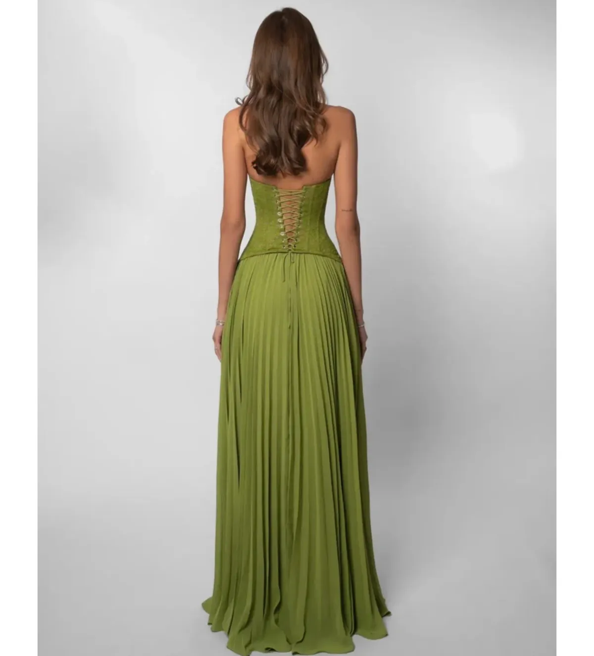 Fenity Gaia Halter Dress in Green Size XS - Image 3
