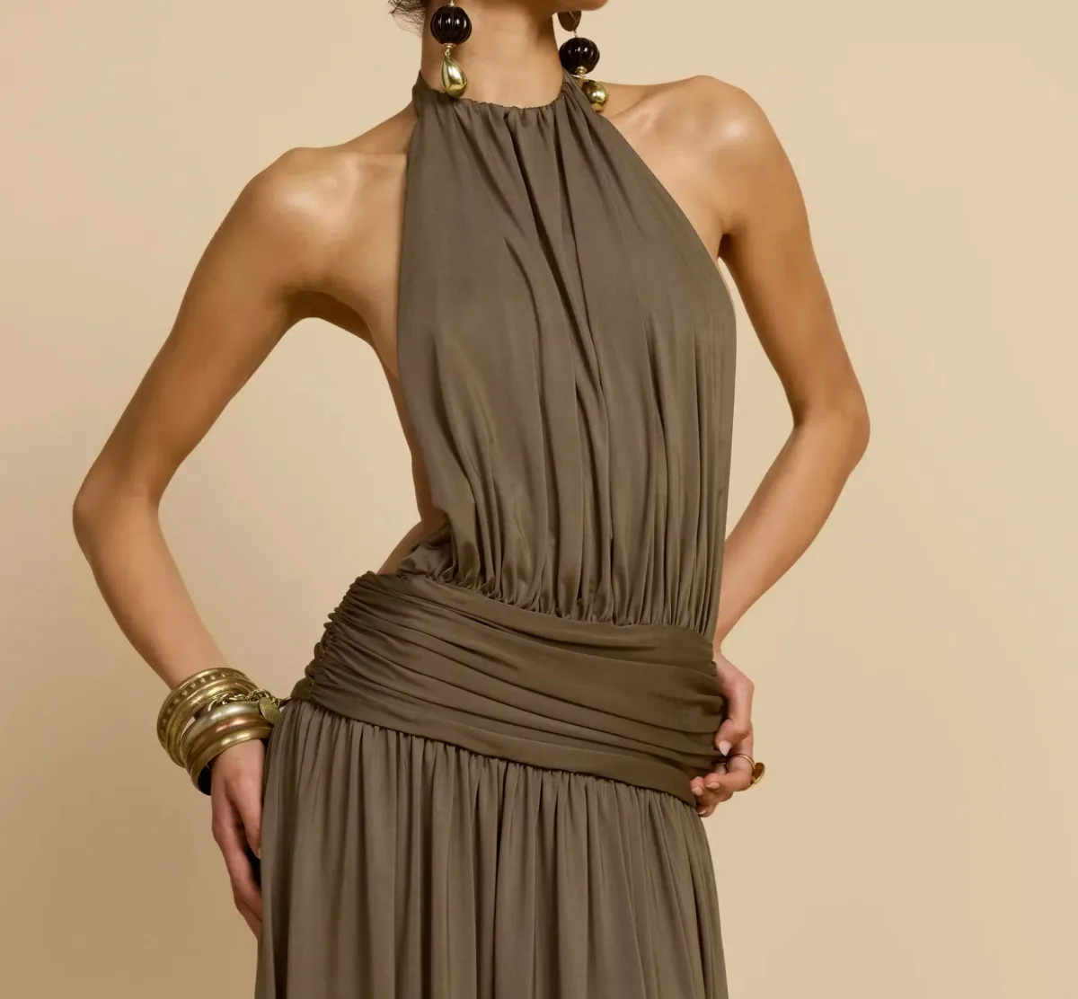 Arcina Ori Santina Dress Khaki - size XS - Image 5