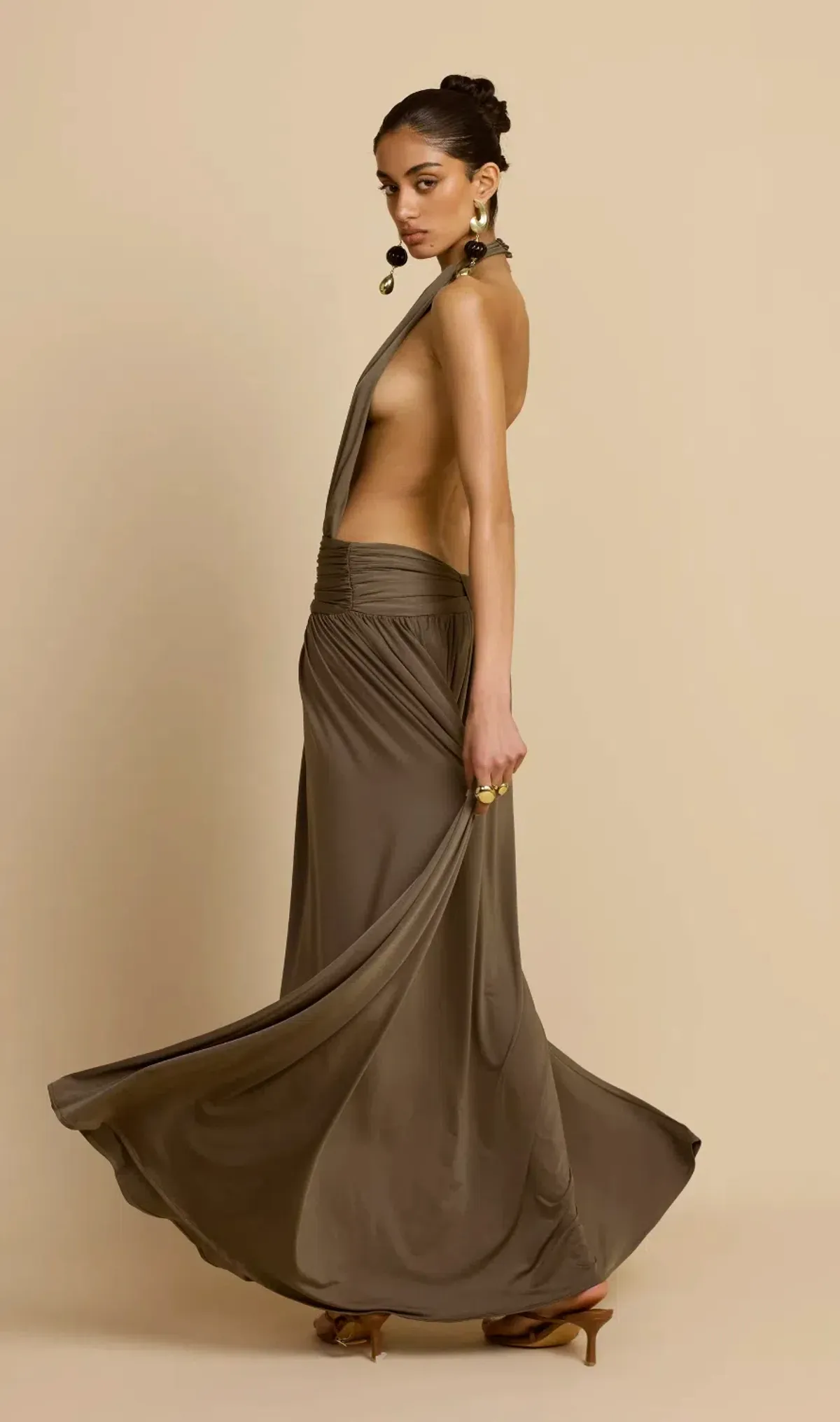 Arcina Ori Santina Dress Khaki - size XS - Image 4