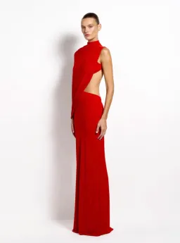 Effie Kats Aleksi Gown - Rio (red) - Size 10 for rent on The Volte - image 1