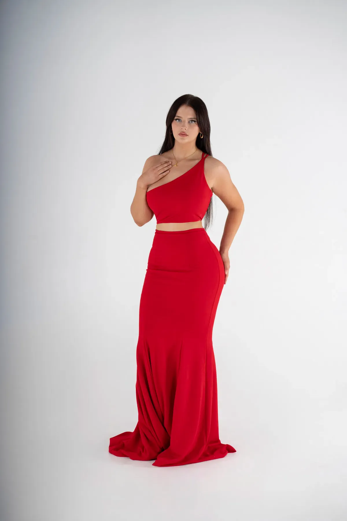 Gossip Gowns Jane Maxi Gown Set Chilli Red - Image 2