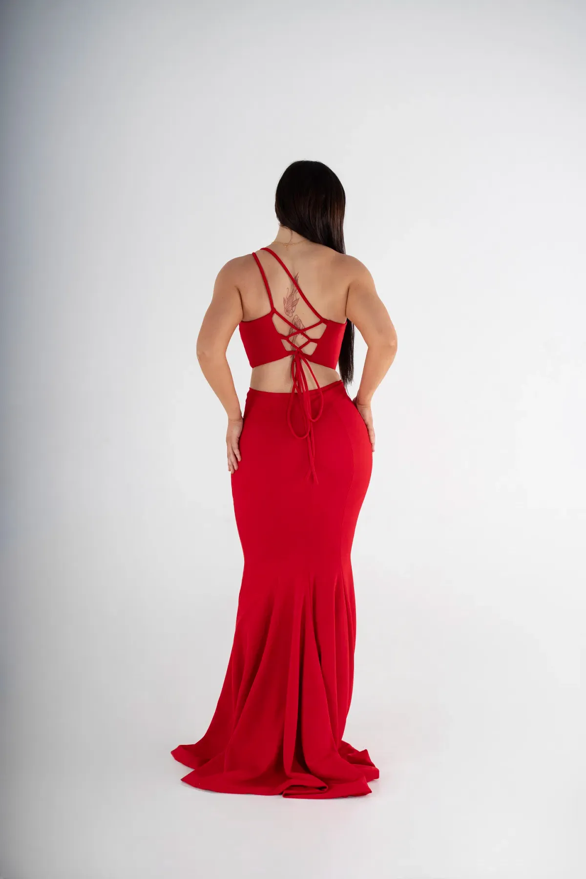 Gossip Gowns Jane Maxi Gown Set Chilli Red - Image 3