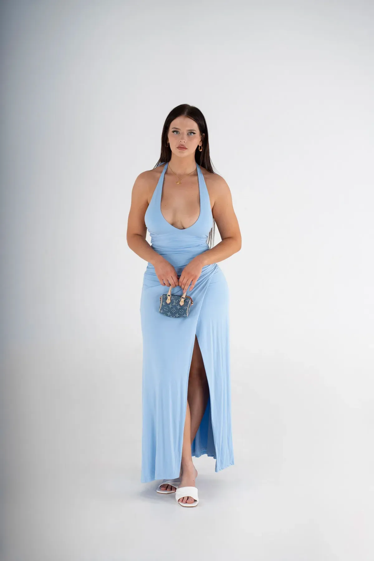 Kookai Maya Maxi Dress Sky Blue - Image 1
