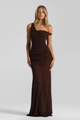Natalie Rolt Cadence Gown Espresso size 0 for rent on The Volte - image 1
