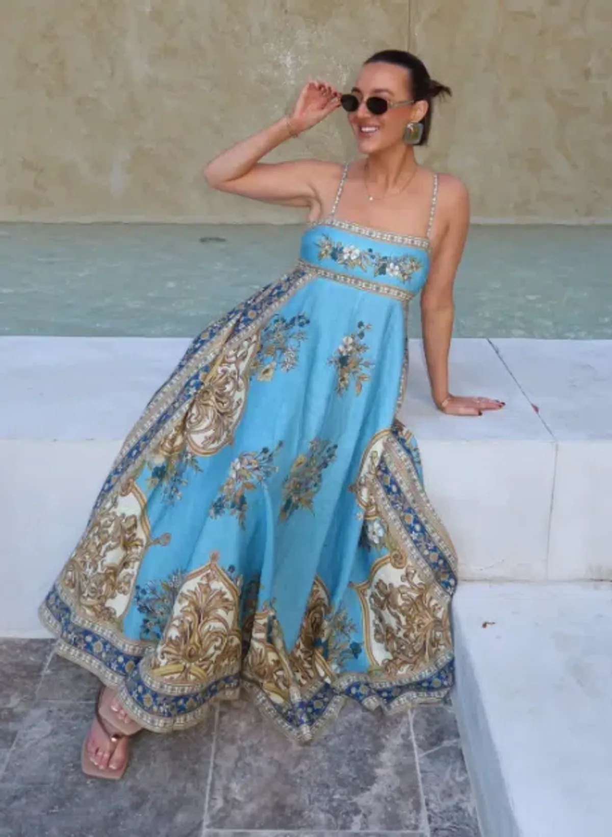 Alèmais x La. Sirena Cassie Exclusive Midi Dress sz 8 - Image 1