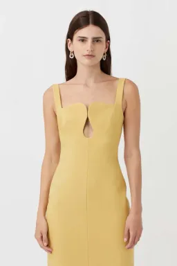 Camilla and Marc Brixton Midi Dress Mustard Yellow Size 14 AU for rent on The Volte - image 2