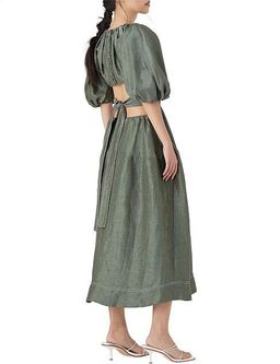 Aje Mimosa Cutout Midi Dress Green Size 8 for rent on The Volte - image 4