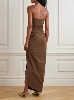 FLORENT STRAPLESS GOWN | MOCHA - SIZE 6 for rent on The Volte - image 3