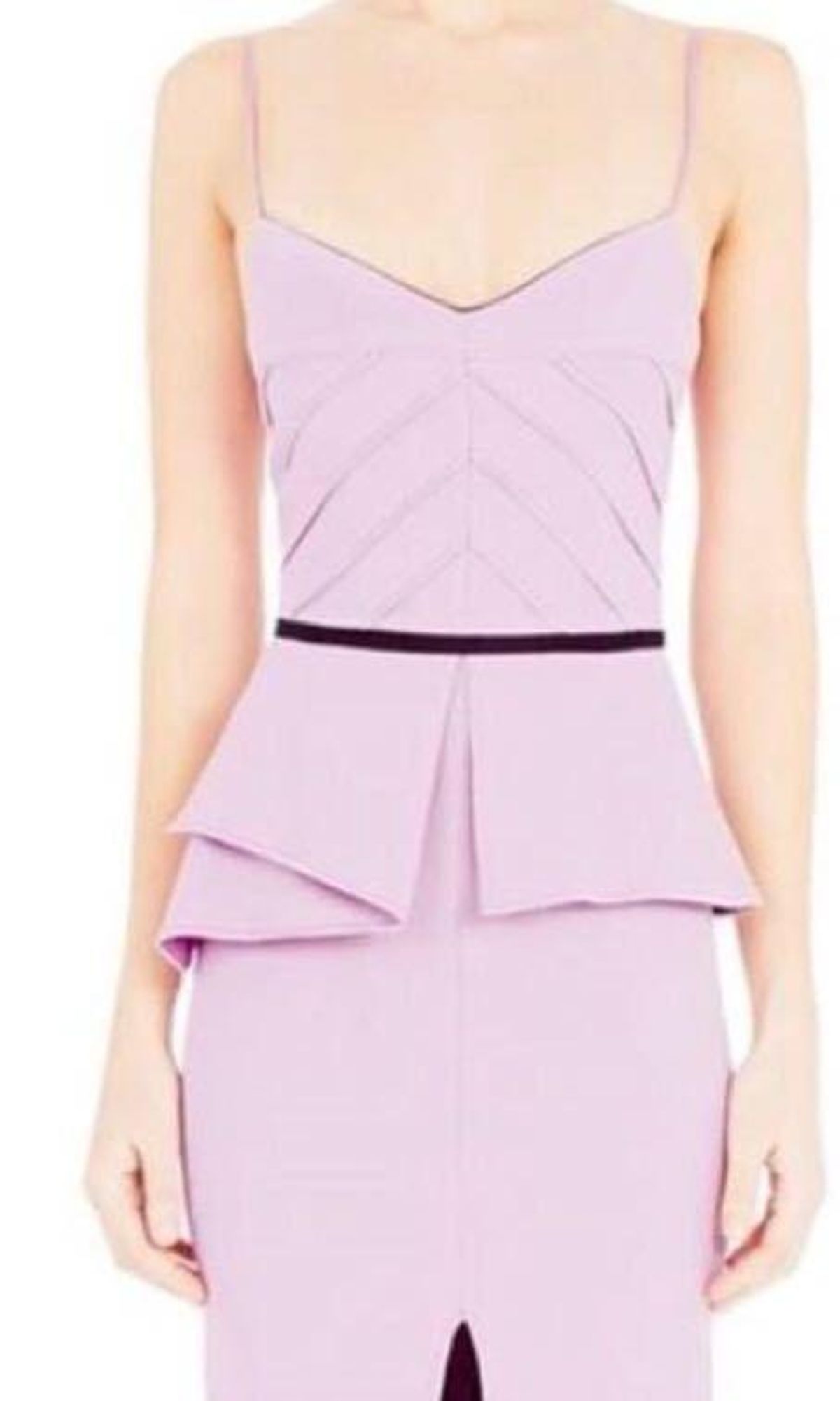 Manning Cartell Power Peplum Midi Dress Lilac Size 10 - Image 1