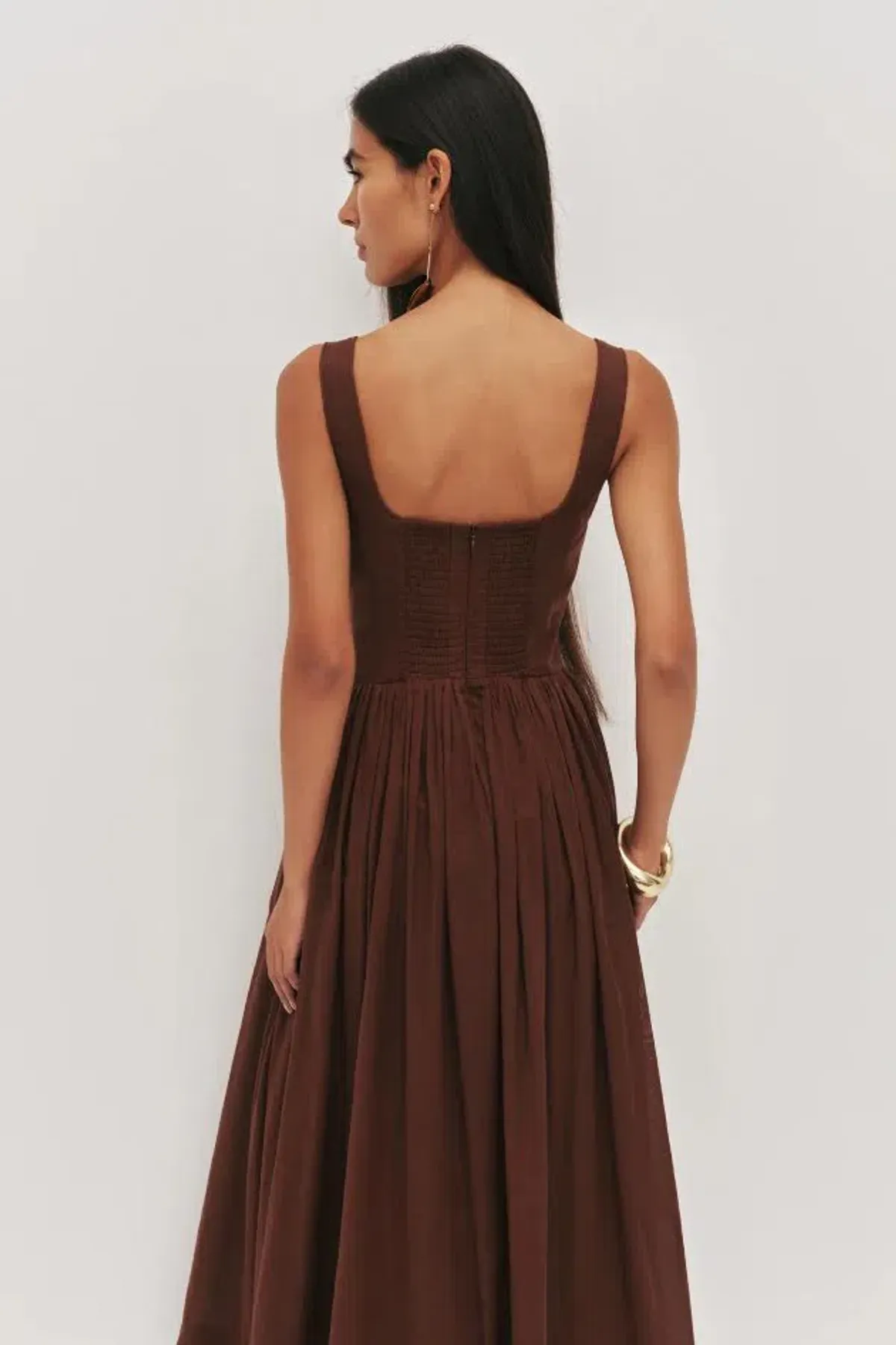 🤎 New AJE Sunny Midi Dress in Chocolate Brown Size 12 AU 🤎 - Image 3