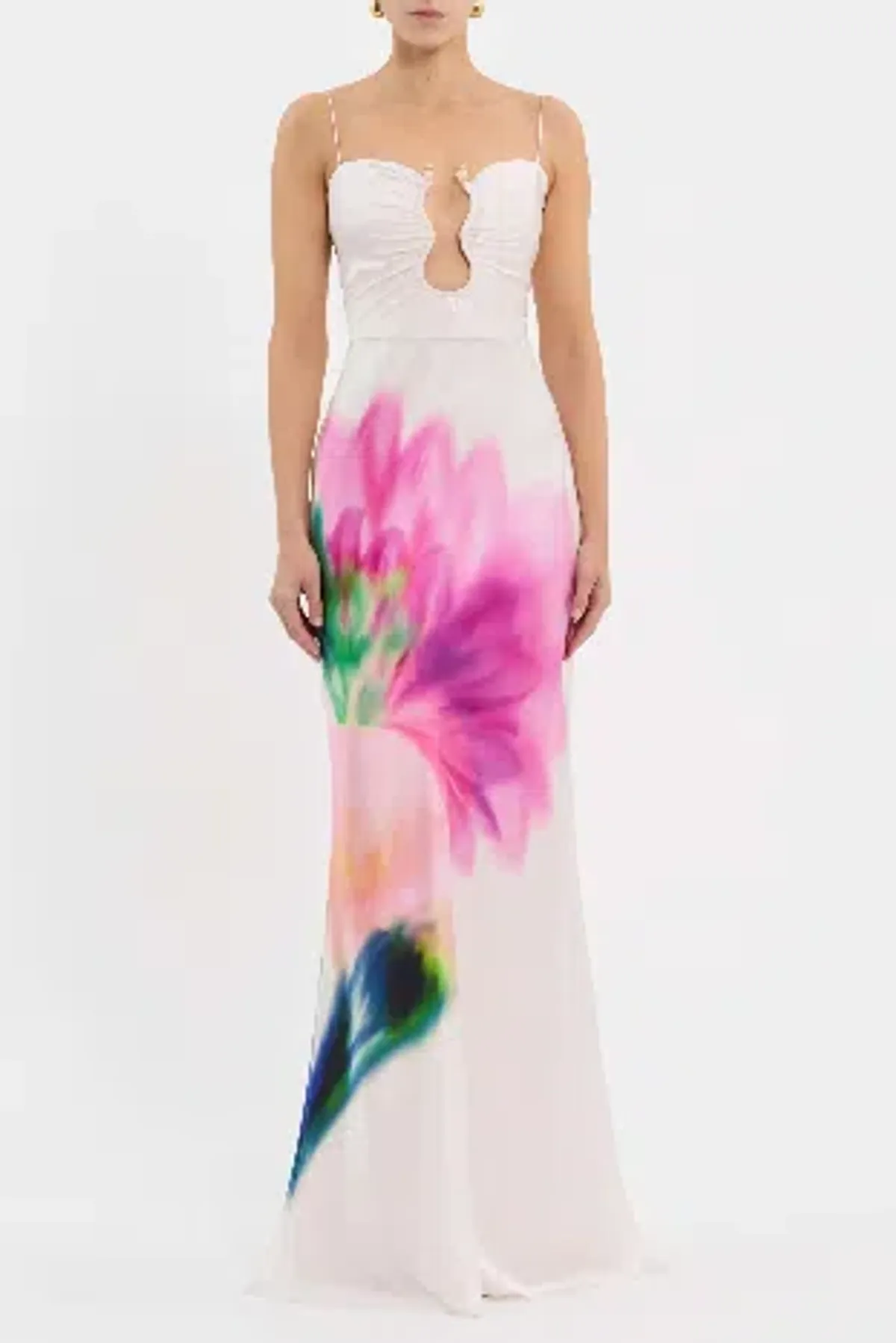 🌸 Rebecca Vallance Dahlia Blossom Gown – Size 12 (AU) Pink Floral Satin Maxi Dress 🌸 - Image 7
