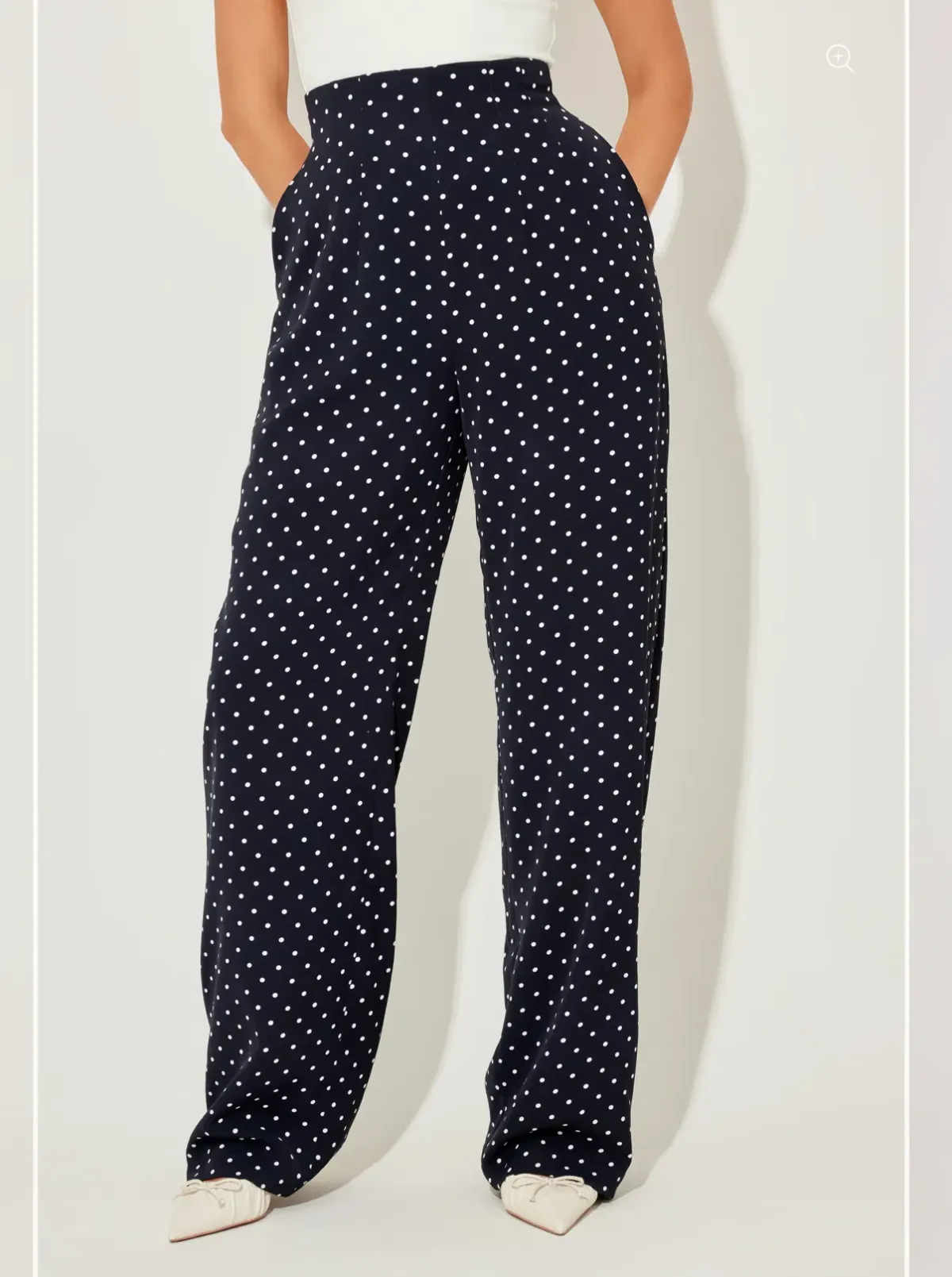 Polka Dot Peplum Top and Polka Dot Wide leg pant set - Odd Muse London - Image 7