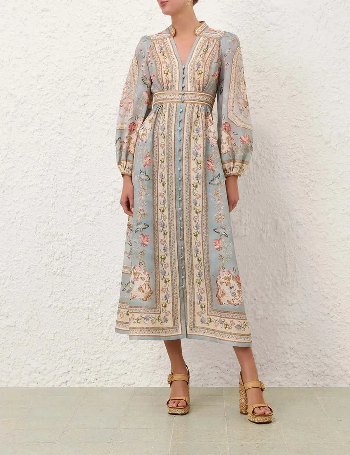 Zimmermann Roselight Plunge Midi Dress - size 1 - Image 1