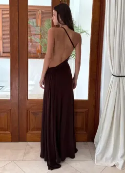 Ance Gria - Gaia Gown (Brown) Size Small for rent on The Volte - image 5