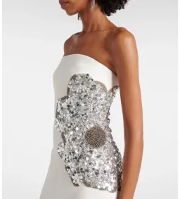 Rebecca Vallance Layana Strapless Embellished Gown White Size 8 for rent on The Volte - image 3