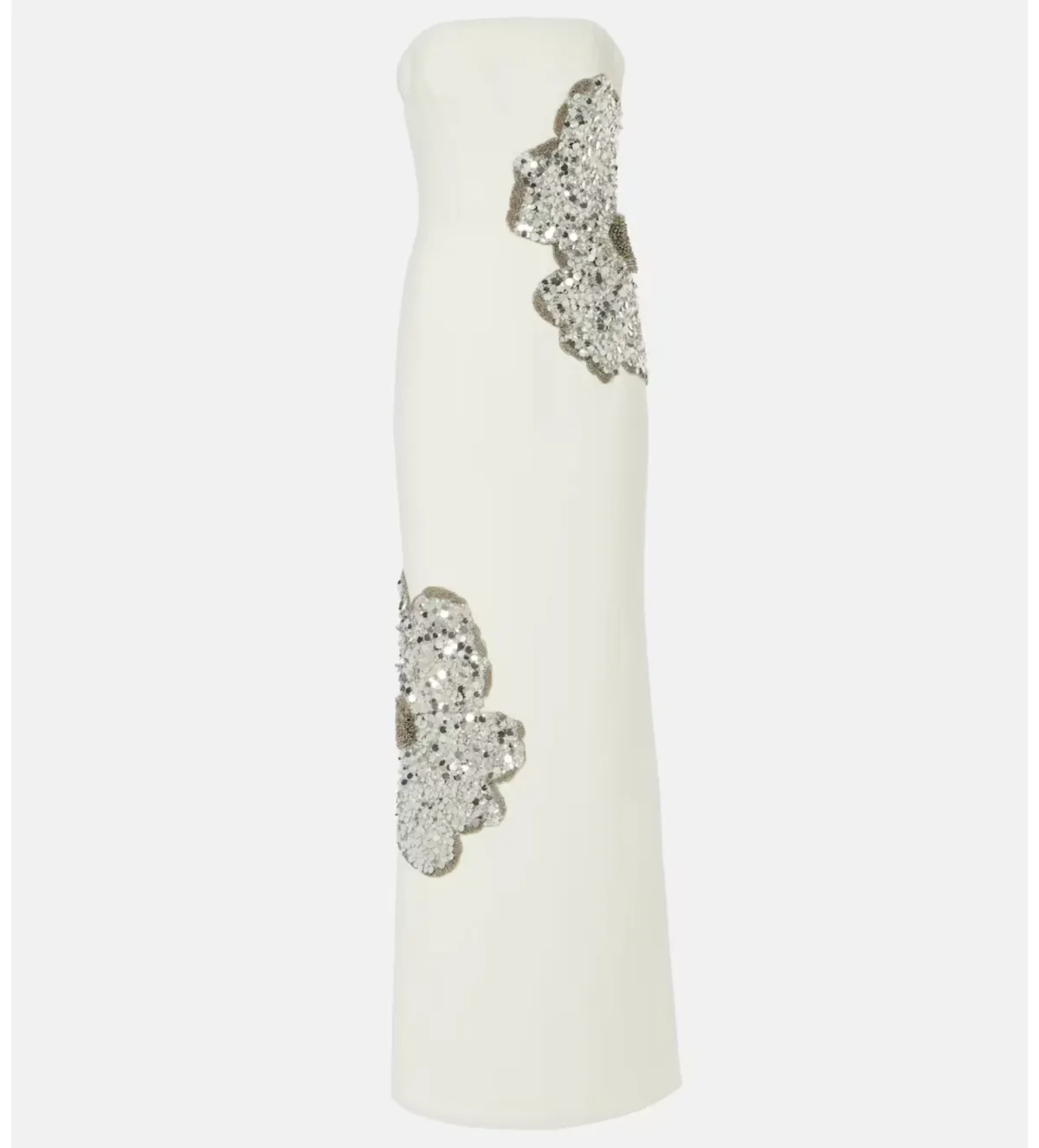 Rebecca Vallance Layana Strapless Embellished Gown White Size 8 - Image 5
