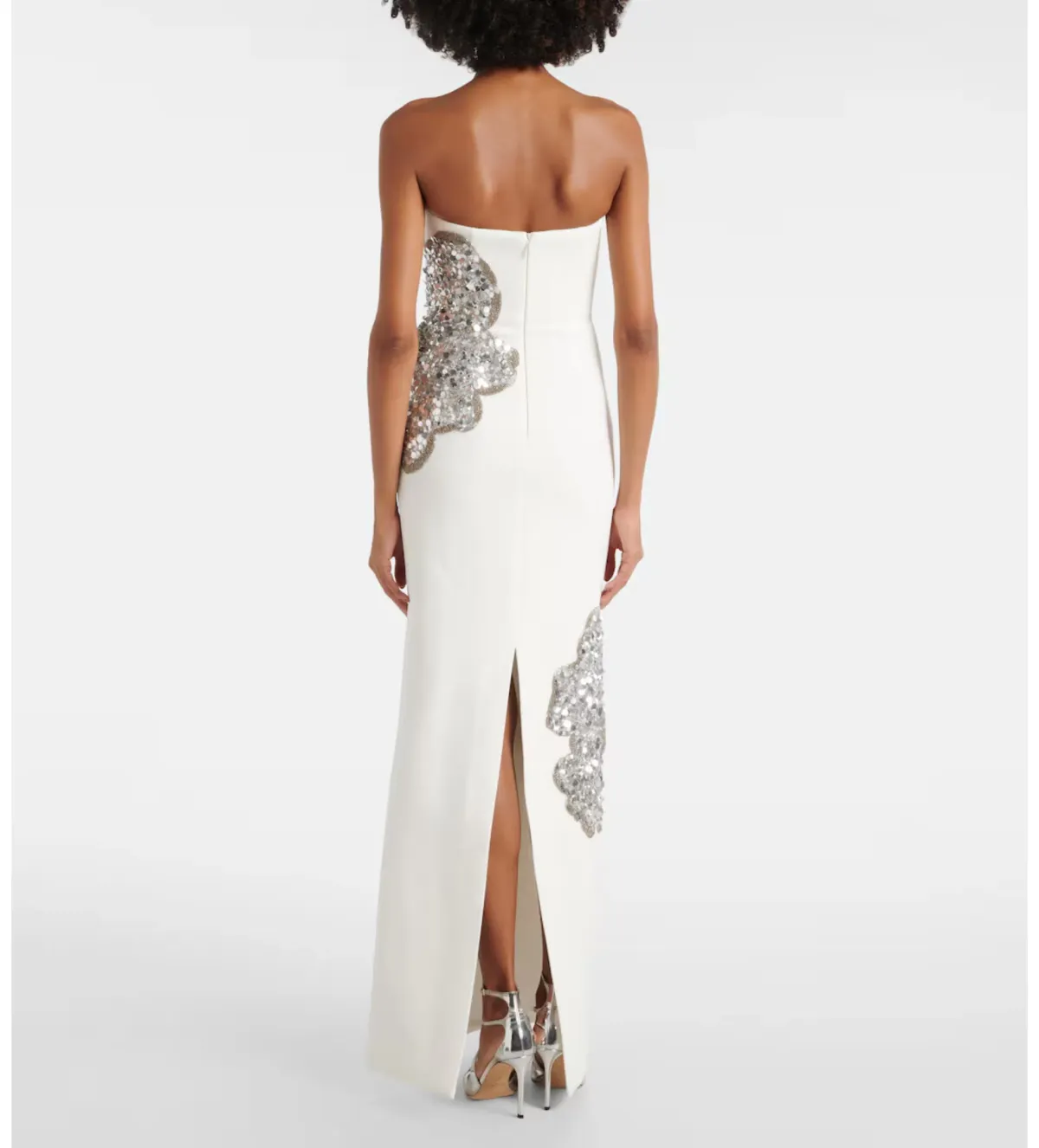 Rebecca Vallance Layana Strapless Embellished Gown White Size 8 - Image 2