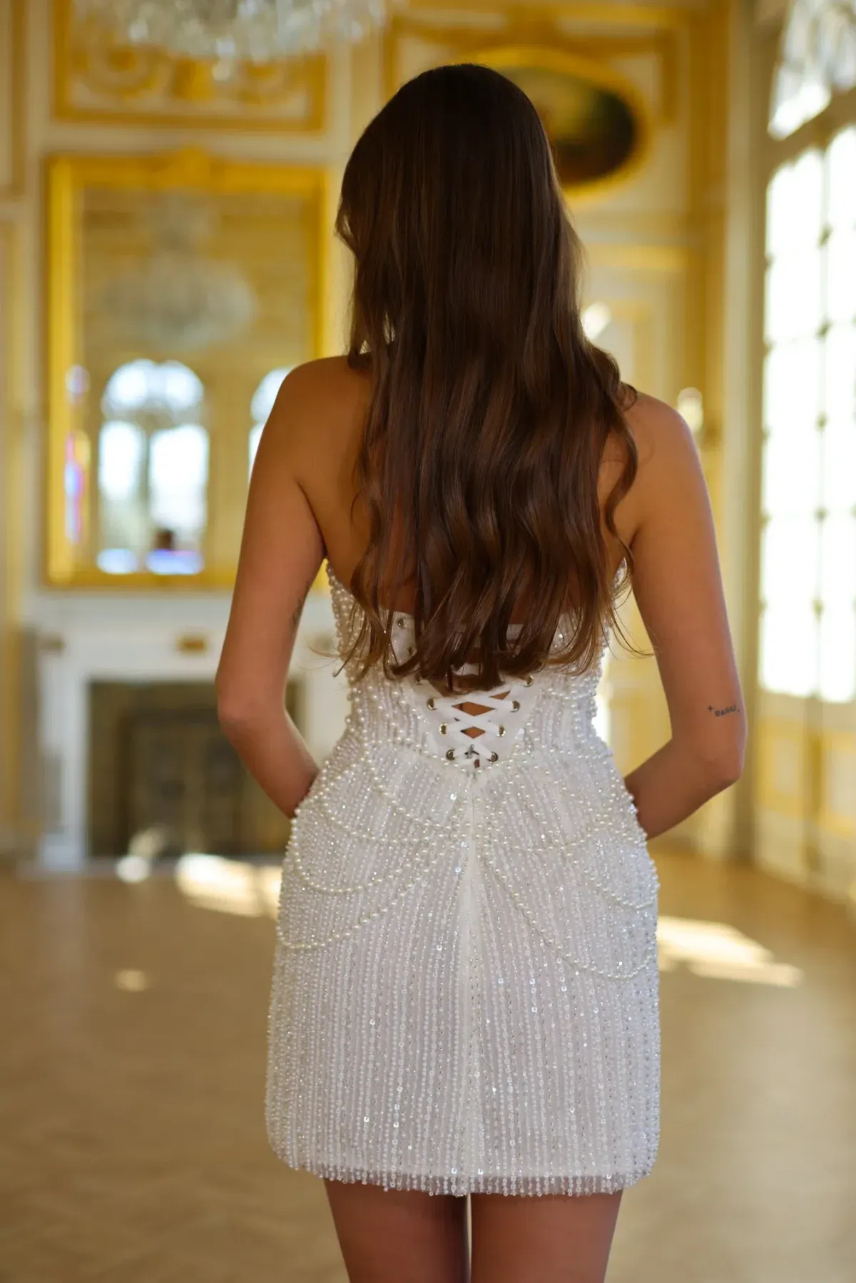 Rosie Etienne | Lustre Mini Dress | Size 8 - Image 3